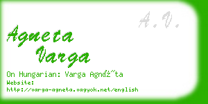 agneta varga business card